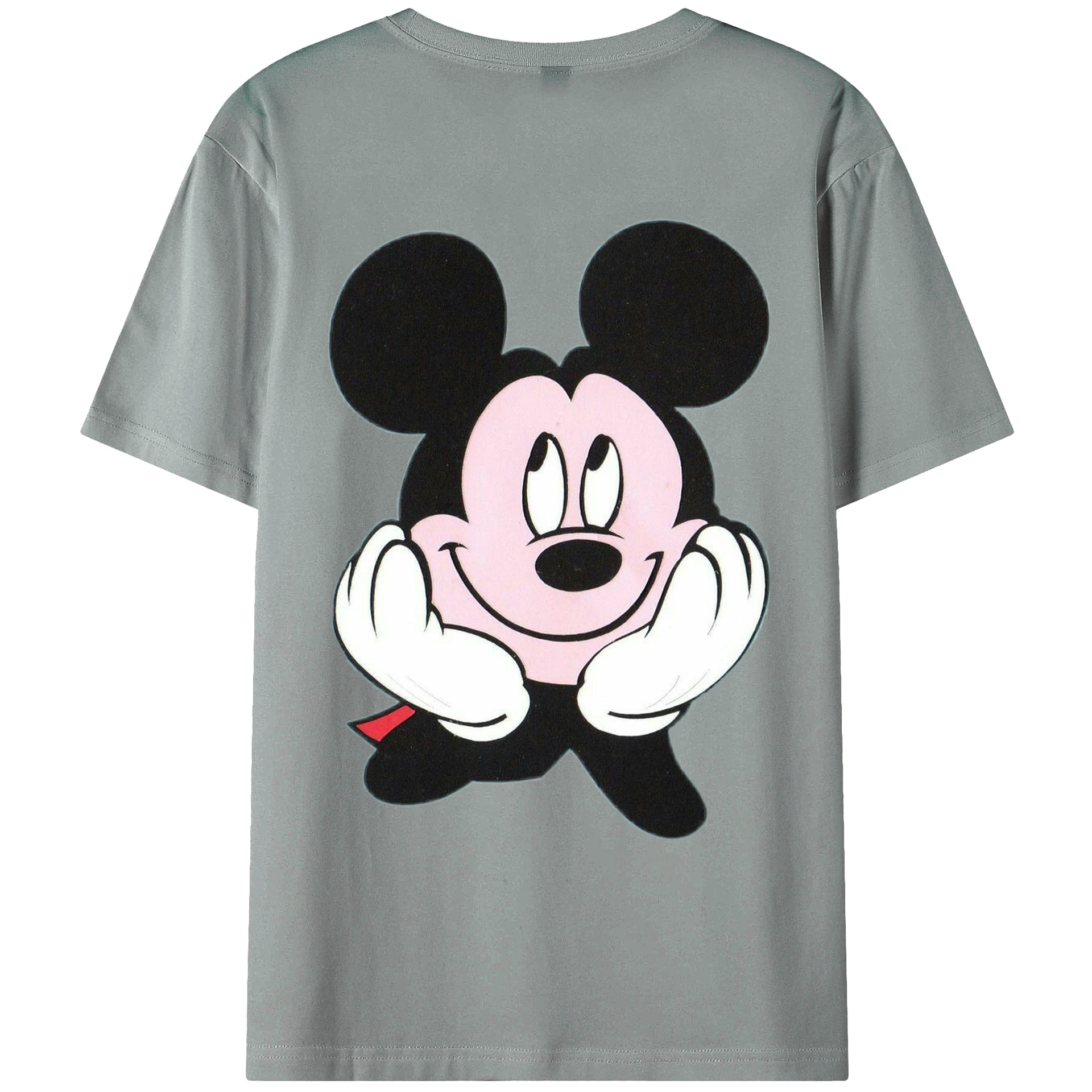 ミッキーマウス Mickey Mouse 綿100％ メンズ半袖Tシャツ（バックプリント） 通気性